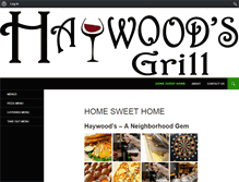 Tablet Screenshot of haywoodsgrill.ca